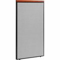 Interion By Global Industrial Interion Deluxe Office Partition Panel, 36-1/4inW x 61-1/2inH, Gray 277526GY